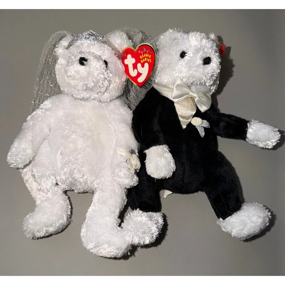 TY Beanie Baby Wedding Bears Set